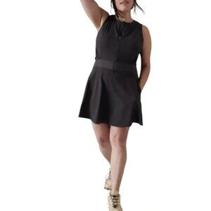 Athleta Venture Out tennis dress built in shorts size 8 p pockets preppy sporty